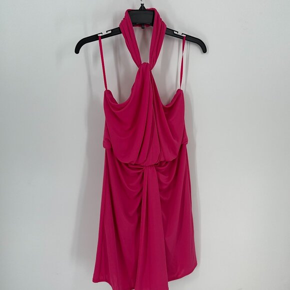 Women's Clinq a Sept Kaily Gathered Halter Mini Dress 10 - Picture 1 of 3